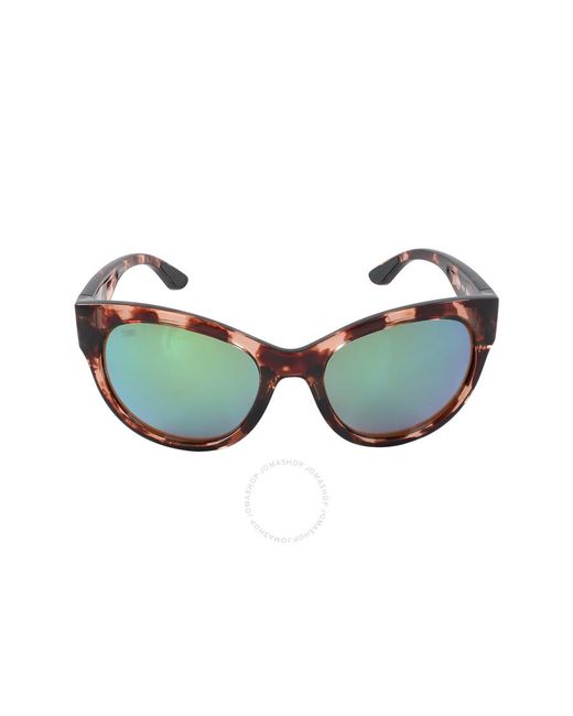 Costa Del Mar Blue Maya Green Mirror Polarized Glass Sunglasses 6s9011 901101 55
