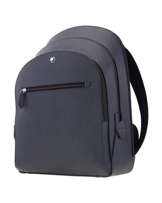 Montblanc Blue Medium Backpack With 3 Compartments