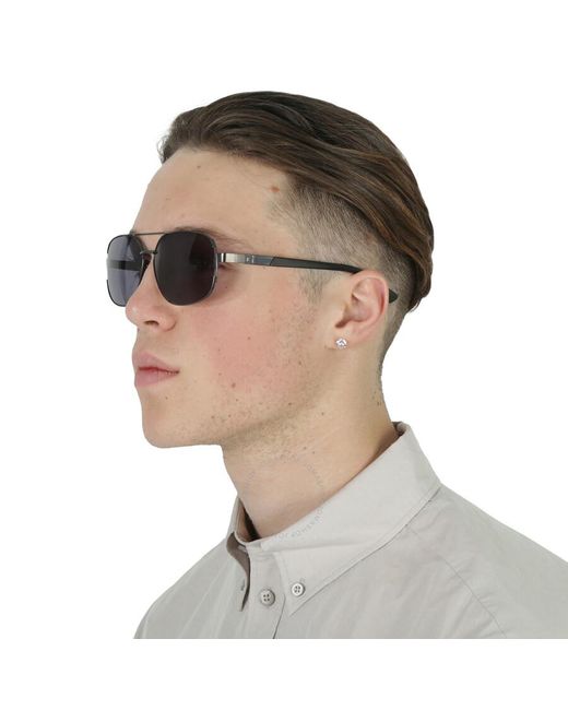 Guess Factory Gray Smoke Rectangular Sunglasses Gf0227 08a 59 for men