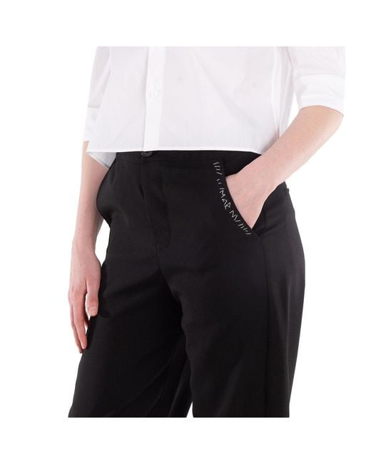 Marni Black Tropical Straight Wool Trousers