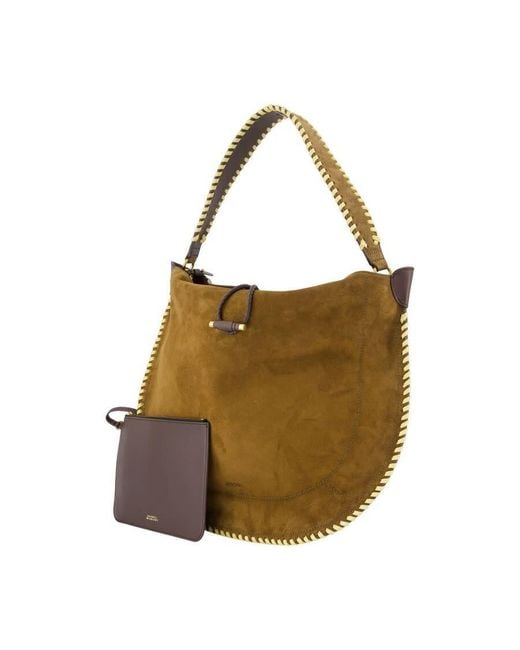 Isabel Marant Brown Oskan Shoulder Bag Khaki