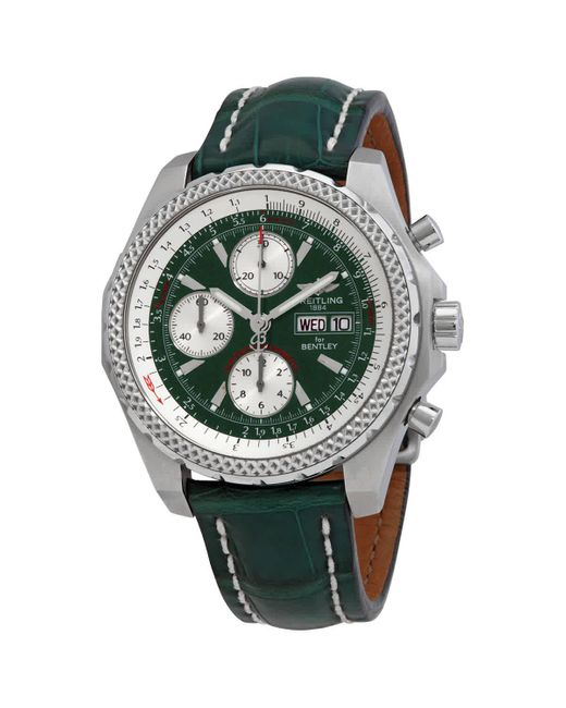 Breitling Metallic Bentley Gt Chronograph Automatic Green Dial Watch for men