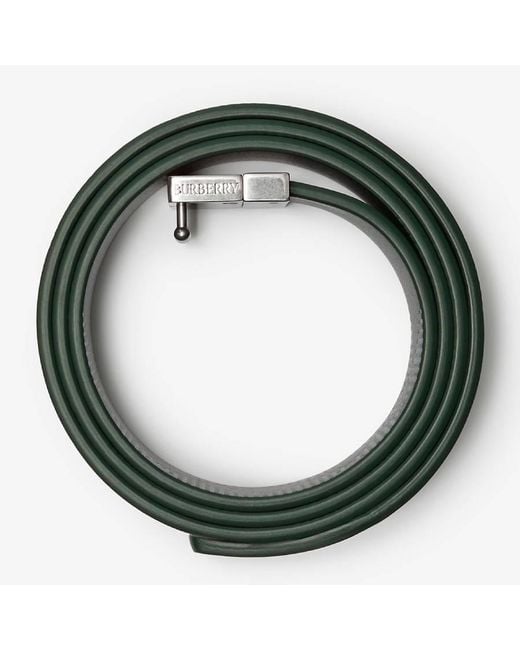 Burberry Green Reversible Leather B Cut Belt for men