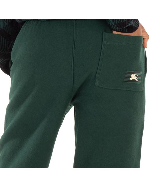 Burberry Green Logo Patch Sweatpants