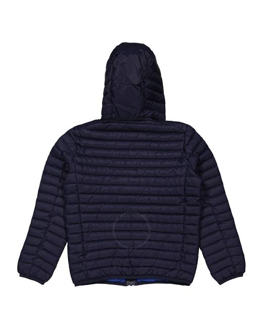 Save The Duck Blue Boys Navy Huey Hooded Puffer Jacket for men