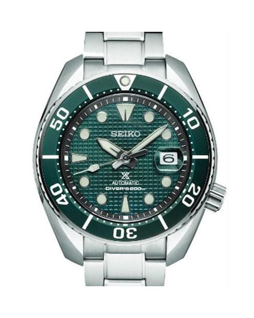 Seiko Prospex Automatic Dial Watch In Green For Men | Lyst