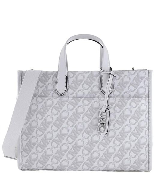 Michael Kors Gray Large Gigi Logo Tote Bag