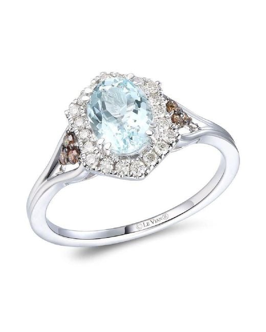 Le Vian Metallic Ladies Aquamarine Rings Set