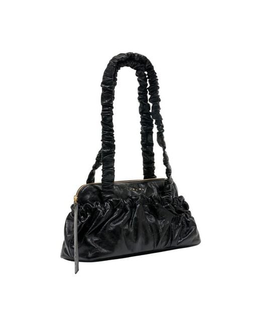 Marni Black Gathered Ew Shoulder Bag