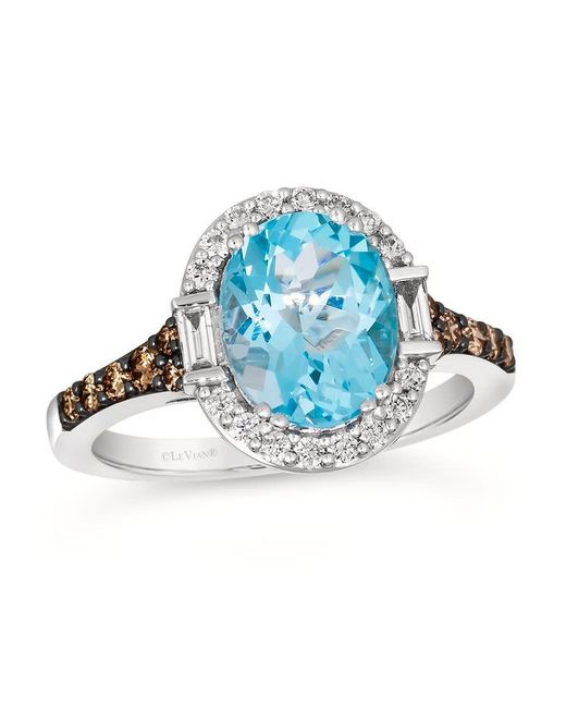 Le Vian Blue Ladies Sea Aquamarine Rings Set for men