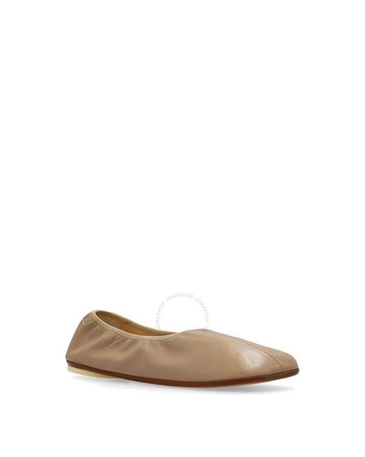 MM6 by Maison Martin Margiela Natural Incense Ballet Leather Flats