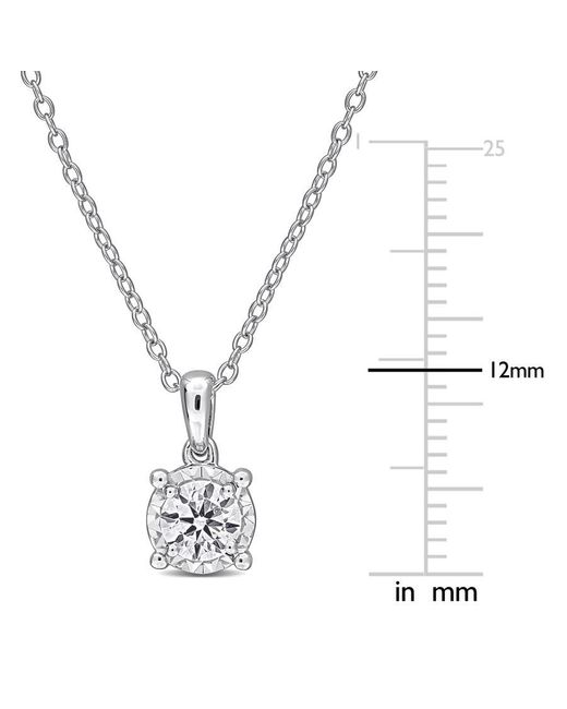 Created Forever Metallic 1/2 Ct Tw Lab-Grown Diamond Solitaire Pendant With Chain for men