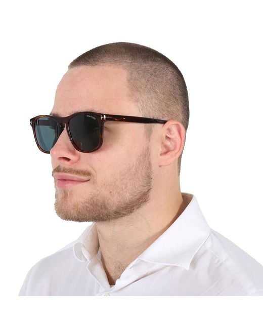 Tom Ford Blue Gerard Square Sunglasses Ft0930-f 54v 56 for men