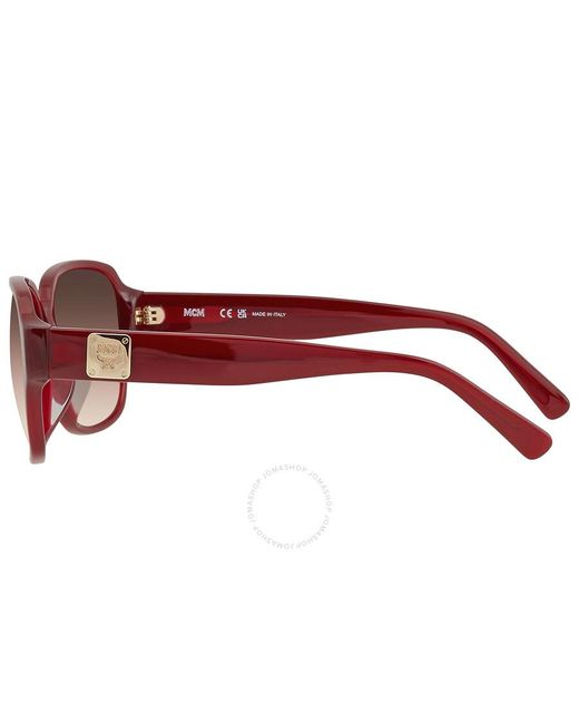 MCM Brown Bordeaux Rectangular Sunglasses 616sa 603 58