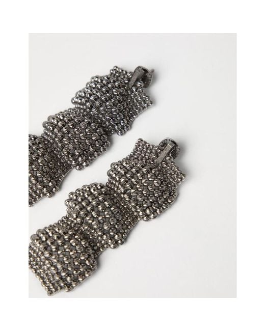 Brunello Cucinelli Multicolor Textured Drop Earrings