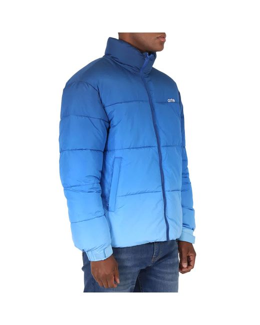 Arte' Blue Joey Regular-fit Degrade Puffer Jacket for men