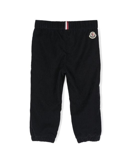 Moncler Black Applique Trousers for men