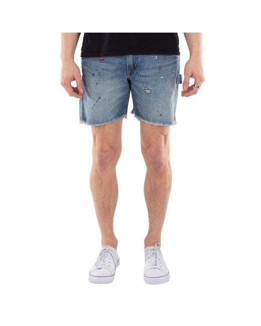 Polo Ralph Lauren Blue Dungaree-Fit Denim Shorts, Waist Size 30" for men