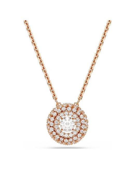 Swarovski Metallic Sublima Pendant, Round Cut, 18K Rose Finish
