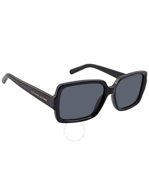 Marc Jacobs Blue Grey Rectangular Sunglasses
