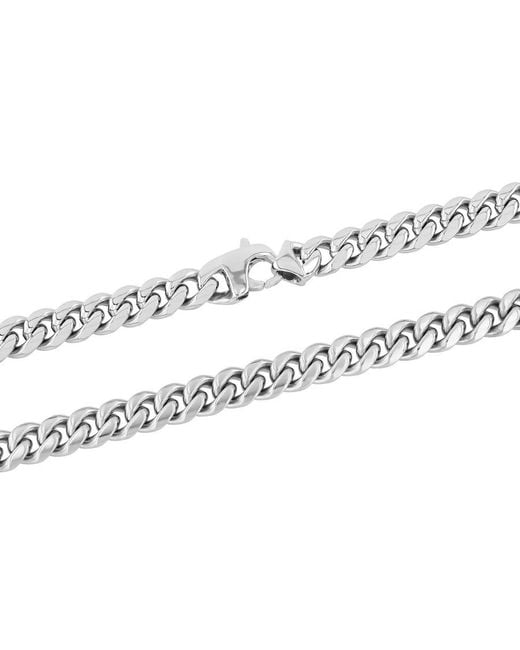 Robert Alton Metallic Stainless Steel Polished Or Satin Finish Reversable Curb Link Chain for men