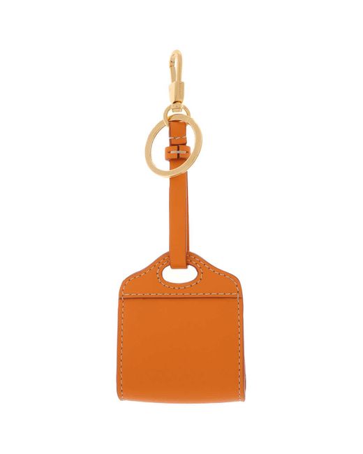 Burberry Orange Leather Pocket Bag Charm