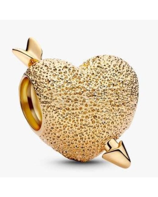 Pandora Metallic 14K-Plated Cupid Heart Charm