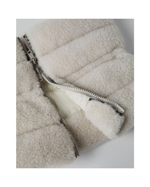 Brunello Cucinelli Gray Off Wool Shearling Scarf, Brand (Us for men