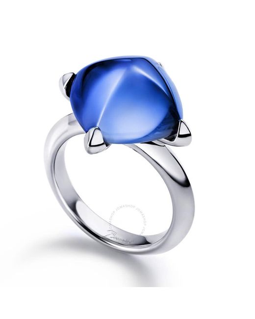 Baccarat Blue Medicis Sterling Silver