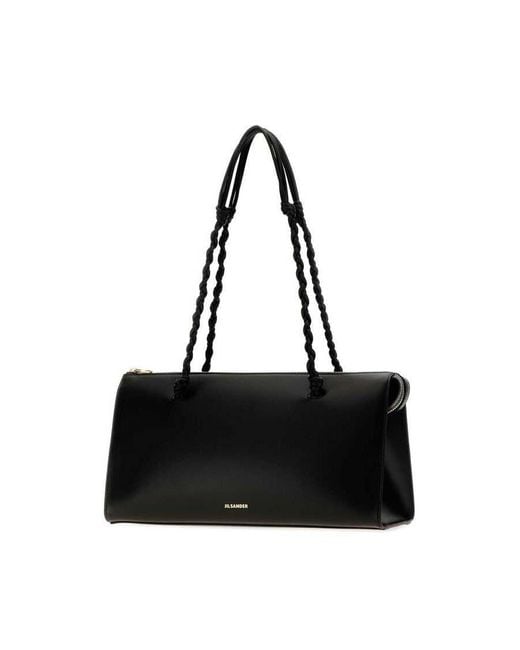 Jil Sander Black Tangle Tent Shoulder Bag
