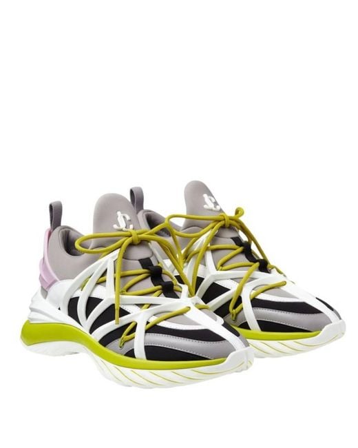 Jimmy Choo Green Cosmos/F Low-Top Trainers, Brand Size 37 Us