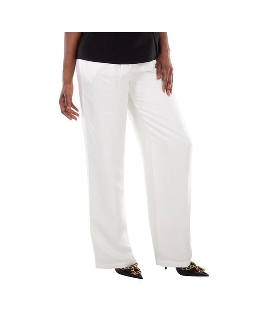 Anine Bing White Ladies Carrie Wide-Leg Trousers