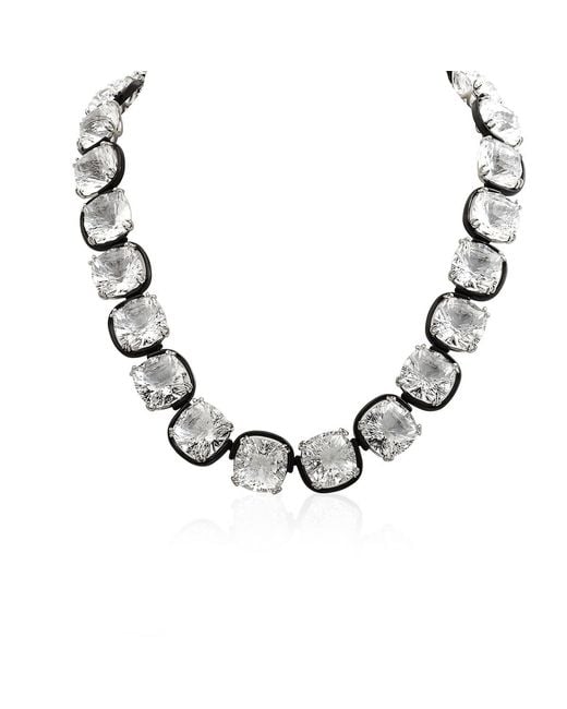 Swarovski Metallic Ladies Harmonia Cushion Cut Crystal Choker