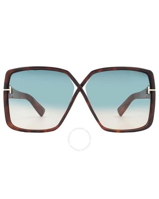 Tom Ford Yvonne Blue Gradient Butterfly Sunglasses Ft1117 53p 63
