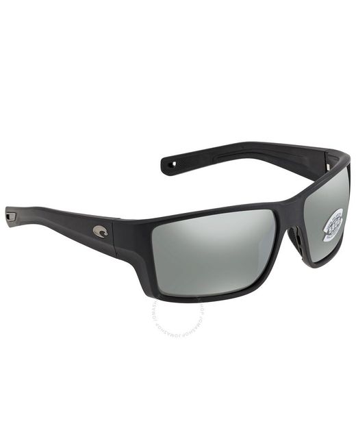 Costa Del Mar Gray Reefton Pro Grey Silver Mirror Polarized Glass Sunglasses 6s9080 908004 63 for men