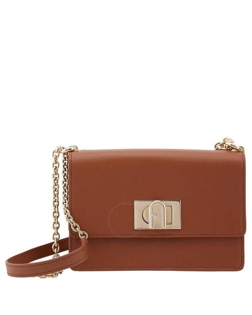 Furla Brown 1927 Mini Crossbody 20 Cognac