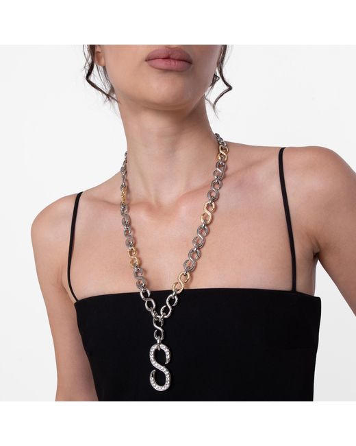 Swarovski Metallic Dextera Strandage Necklace for men