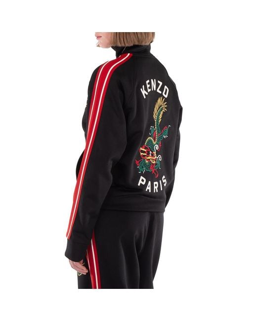 KENZO Black Dragon Print Long Sleeve Sweater
