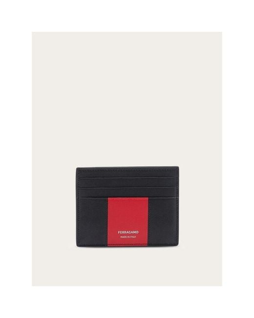 Ferragamo Red Leather Cardholder for men