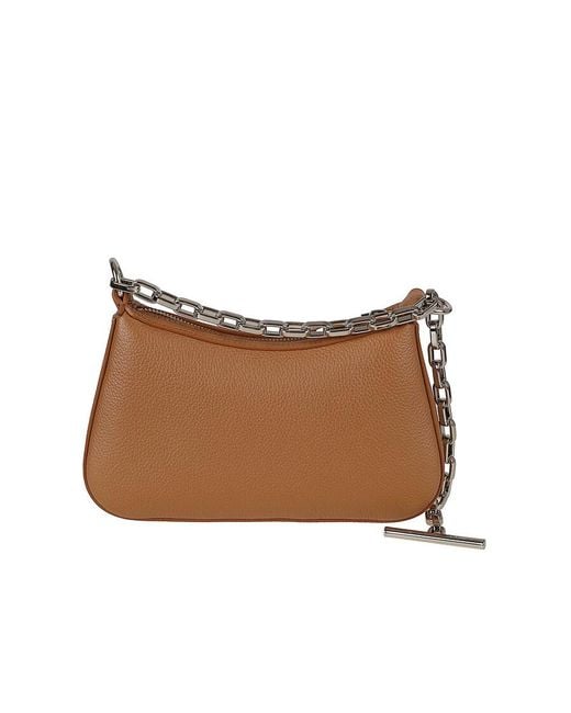 Alexander McQueen Brown Mini T-Buckle Clutch