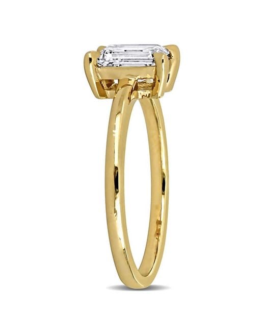 Created Forever Metallic 1Ct Tw Emerald-Cut Lab Grown Diamond Solitaire Engagement Ring