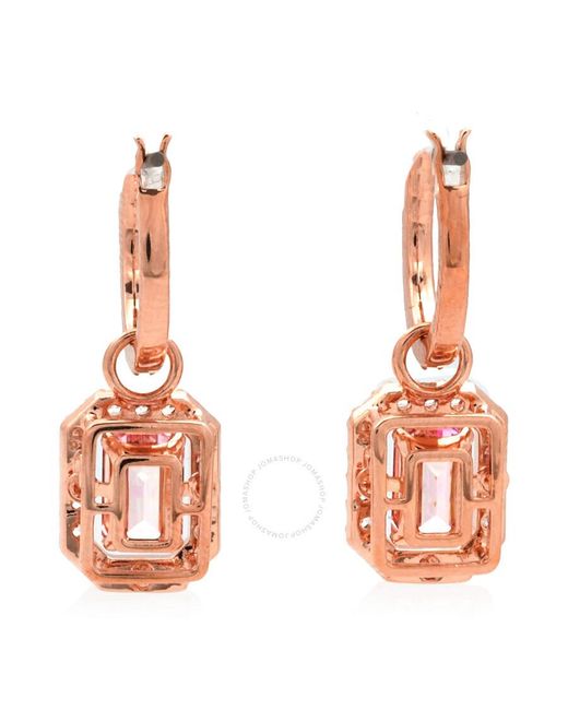 Swarovski Pink Rose-Tone Plated Una Drop Earrings