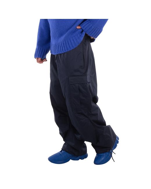 Emporio Armani Blue Adjustable Zip Drawstring Trouser for men