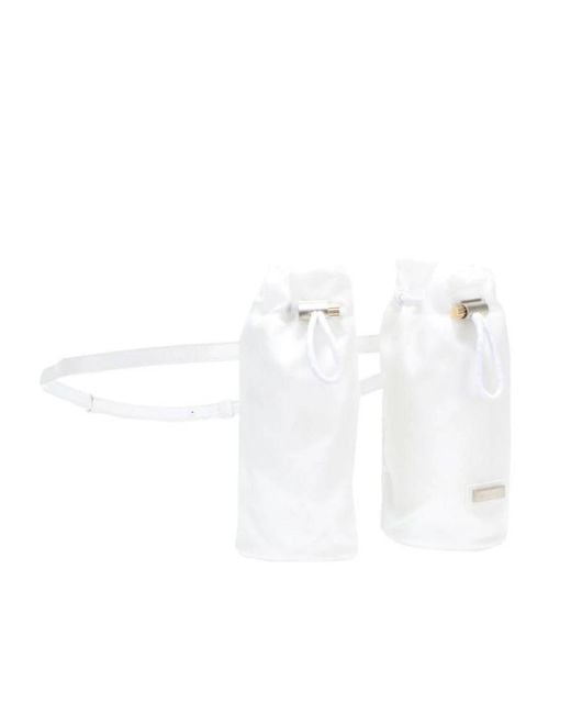Ferragamo White Technical Double Bottle Belt Bag
