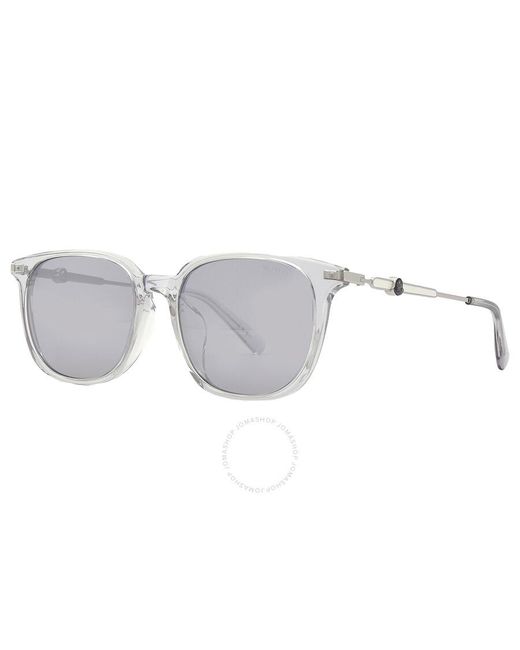 Moncler Metallic Smoke Mirror Square Sunglasses Ml0225-f 20c 55 for men