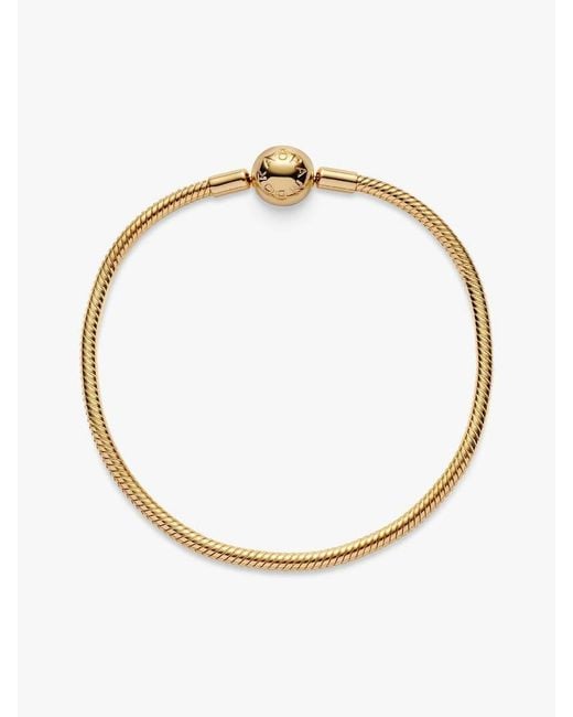 Pandora Metallic 14K-Plated Moments Snake Chain Bracelet