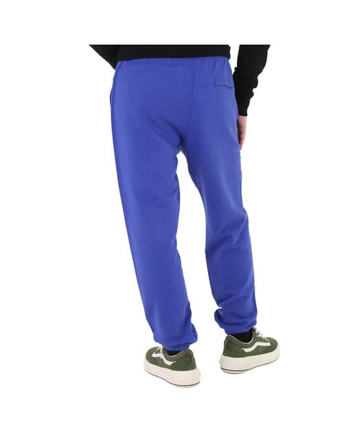 Marcelo Burlon Blue Cross Logo-print Cotton Track Pants for men