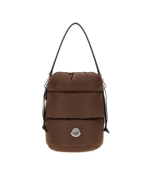 Moncler Brown Nylon Caradoc Bucket Bag 262 Borse A Secchiello