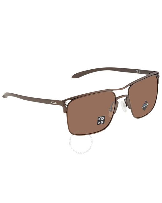 Oakley Brown Holbrook Ti Prizm Tungsten Polarized Titanium Sunglasses  604803 57 for men