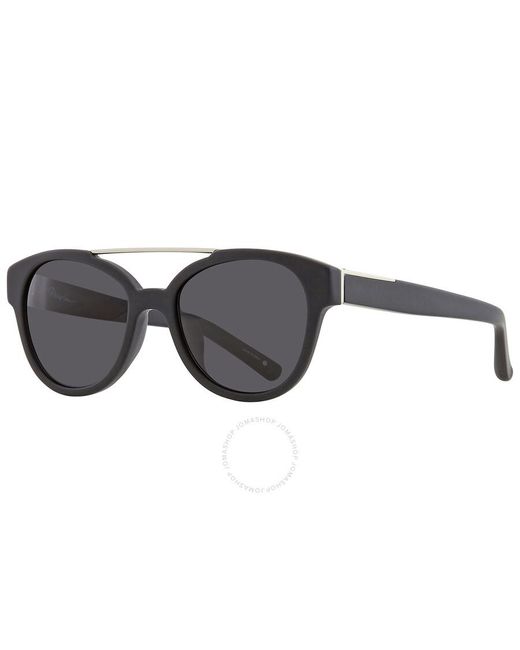 3.1 Phillip Lim X Linda Farrow Black Oval Sunglasses